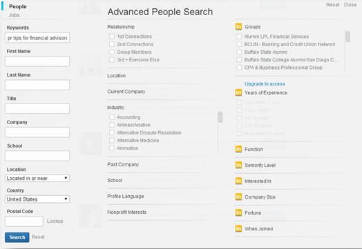 LinkedIn Advanced People Search