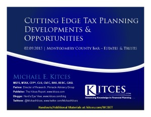 Cutting Edge Tax Planning Developments & Opportunities - Montgomery County Bar - Feb 9 2015 - Handouts-thumbnail