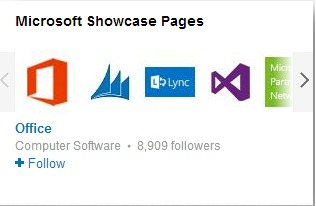 LinkedIn Company Showcase Pages - e.g., Microsoft