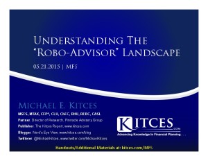 Understanding The Robo-Advisor Landscape - MFS - May 21 2015 - Handouts