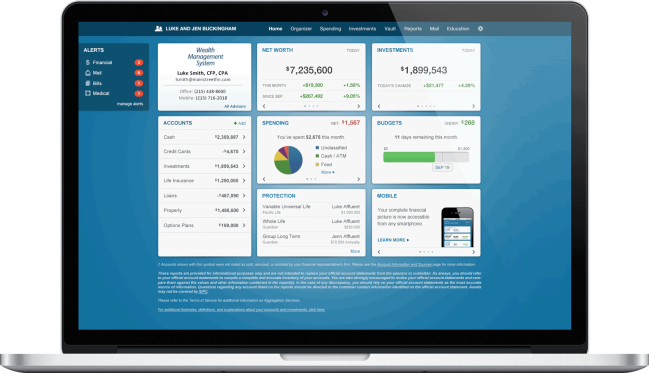 eMoney Advisor Client PFM Dashboard Tools