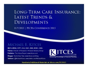 Long-Term Care Insurance Trends & Developments - PICPA - Nov 9 2015 - Handouts