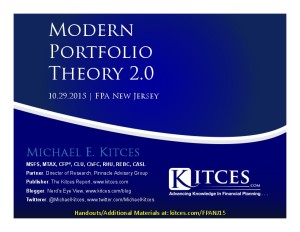 Modern Portfolio Theory 2.0 - FPA New Jersey - Oct 29 2015 - Handouts