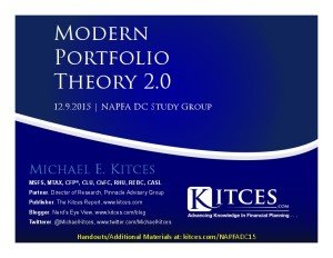 Modern Portfolio Theory 2 0 NAPFA DC Dec 9 2015 Cover Page pdf image