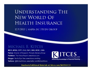 Understanding The New World Of Health Insurance NAPFA DC Dec 9 2015 Cover Page pdf image