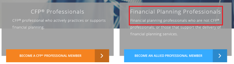 FPA Membership Categories - CFP Professionals And Allied Professional Members