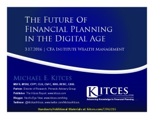 Future of Financial Planning in the Digital Age CFA Institute Mar 17 2016 Cover Page pdf image