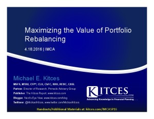 An In Depth Look At Rebalancing Strategies IMCA Apr 18 2016 Cover Page pdf image