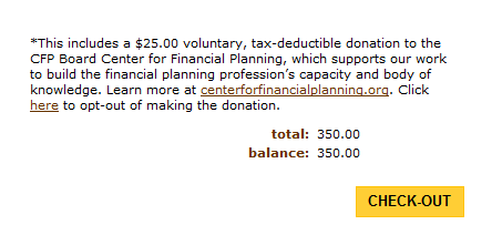 CFP Board Defaults Into Voluntary Donation Dues With Center for Financial Planning