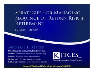 Understanding Sequence Of Return Risk And How To Manage It MNCPA Jun 21 2016 Cover Page pdf image