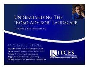 Understanding The Robo Advisor Landscape FPA Minnesota Jul 19 2016 Cover Page 2 pdf image