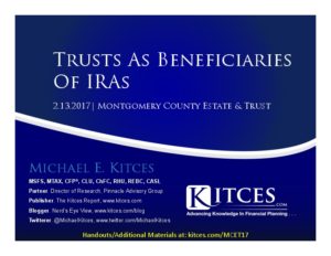 Trusts as Beneficiaries Of IRAs Montgomery County Estate Trust Feb13 2017 Cover Page pdf image