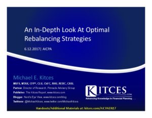 An In Depth Look At Optimal Rebalancing Strategies AICPA Jun 12 2017 Cover Page pdf image