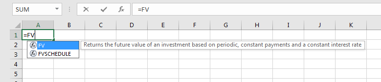 Excel PV Function