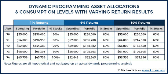 Dynamic Programming Asset Allocations & Consumption Levels With Varying Return Results