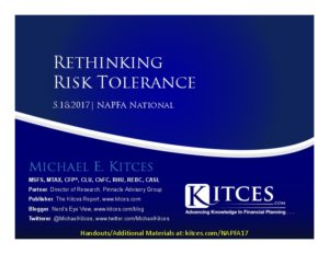 Rethinking Risk Tolerance NAPFA National May 18 2017 Cover Page pdf image
