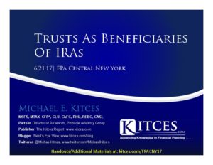 Trusts as Beneficiaries Of IRAs FPA Central NY Jun 21 2017 Cover Page pdf image