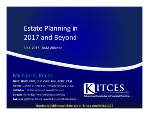 Estate Planning in 2017 and Beyond BAM Alliance Oct 4 2017 Cover Page pdf image