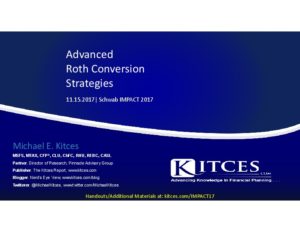 Advanced Roth Conversion Strategies Schwab Nov 15 2017 Cover Page pdf image