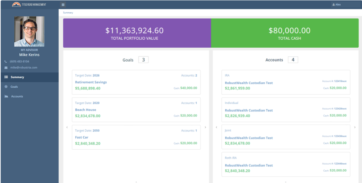 RobustWealth Client Portal