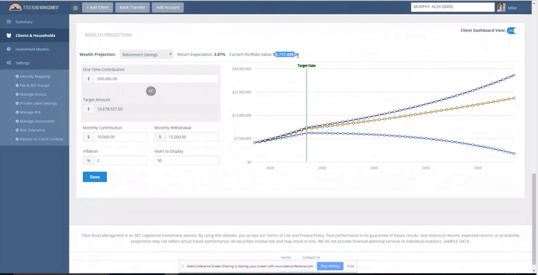 RobustWealth Demonstrate Impact Of Changing Planning Assumptions