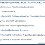 End-Of-Year Planning For Tax-Favored Accounts