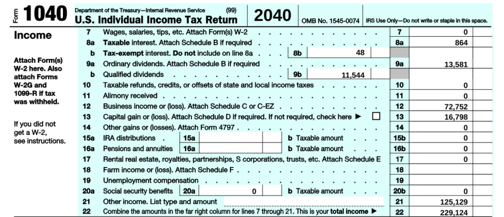 RightCapital Forgivness Tax Return