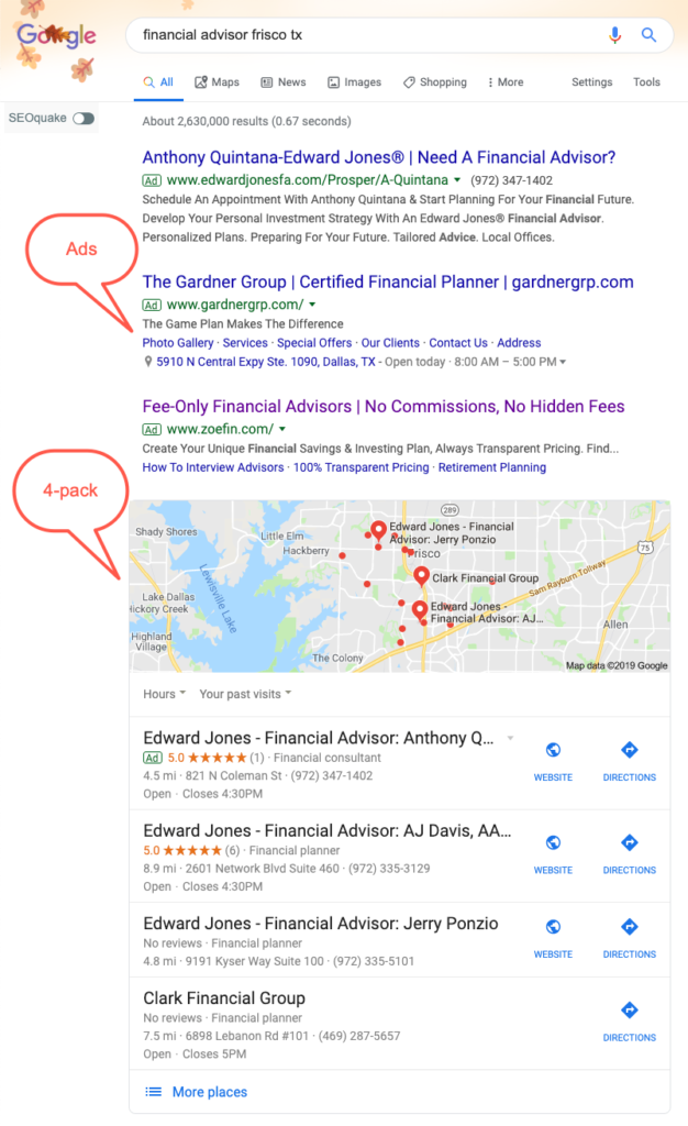 Local Financial Advisor Search Results