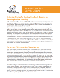 Interactive Client Survey Outline