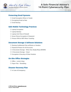 Solo Financial Advisor 16-Point Cybersecurity Plan