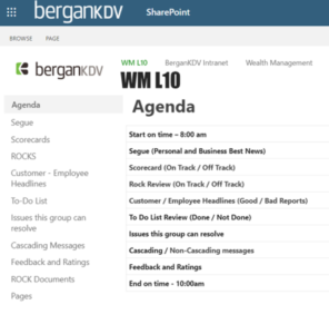 BerganKDV WM L10 Agenda