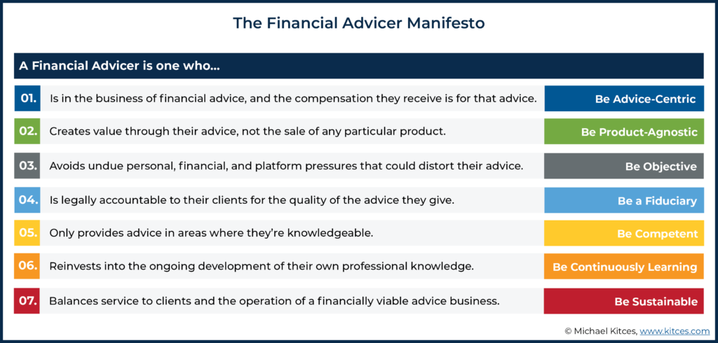 The Financial Advicer Manifesto