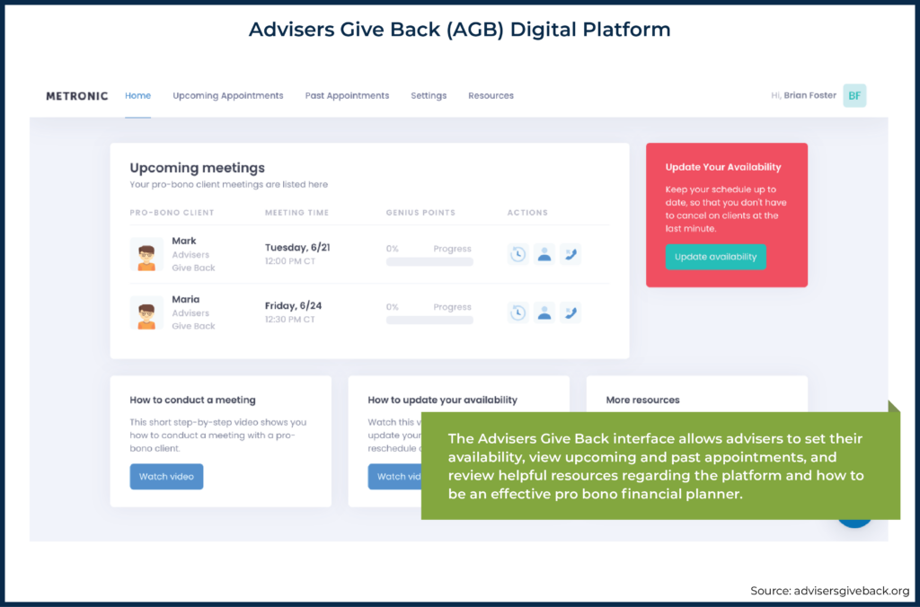 Advisers Give Back AGB Digital Platform