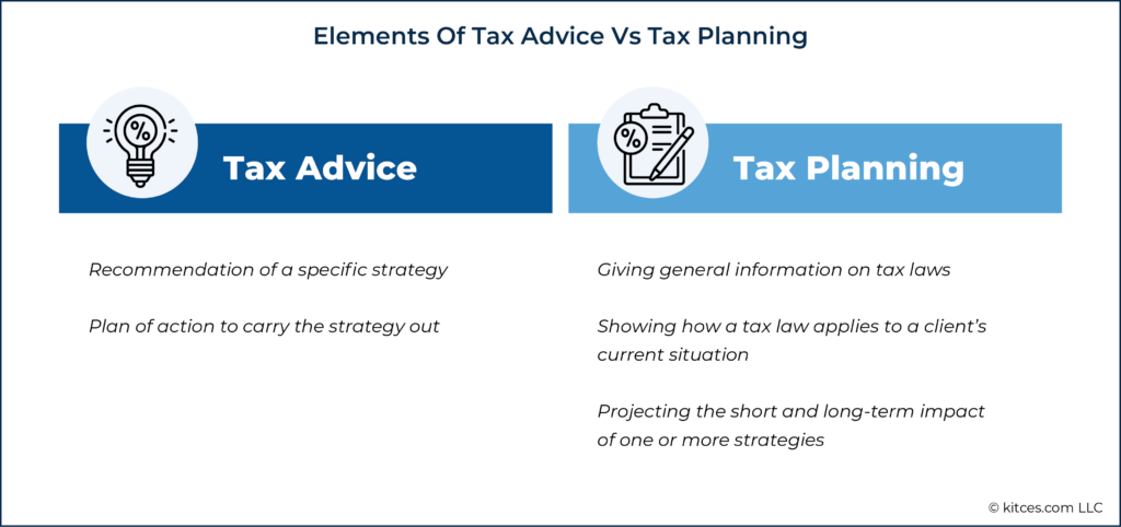 Elements Of Tax Advice Vs Tax Planning