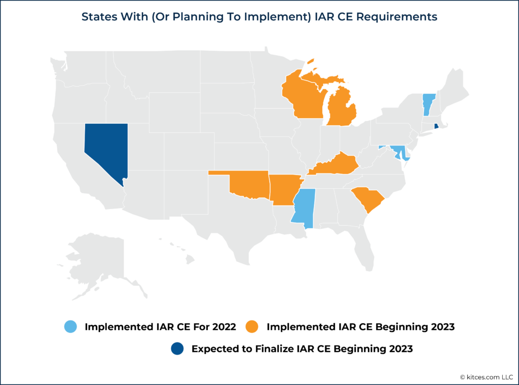 States With Or Planning To Implement IAR CE Requirements