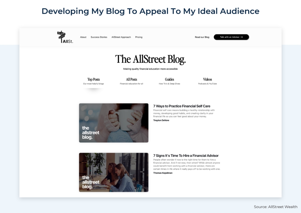 Developing My Blog To Appeal To My Ideal Client