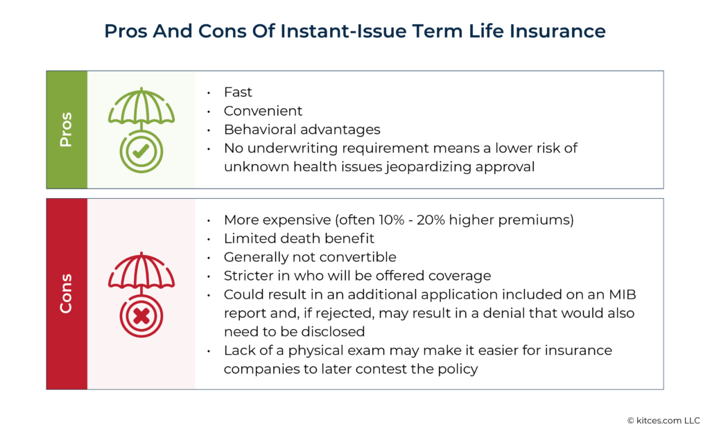 Pros And Cons Of Instant Issue Term Life Insurance
