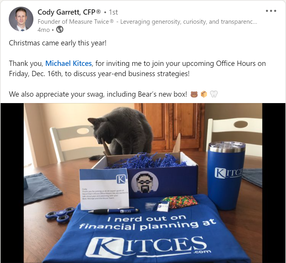 Cody Garrett Blue Box Picture On LinkedIn