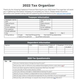 Tax Organizer