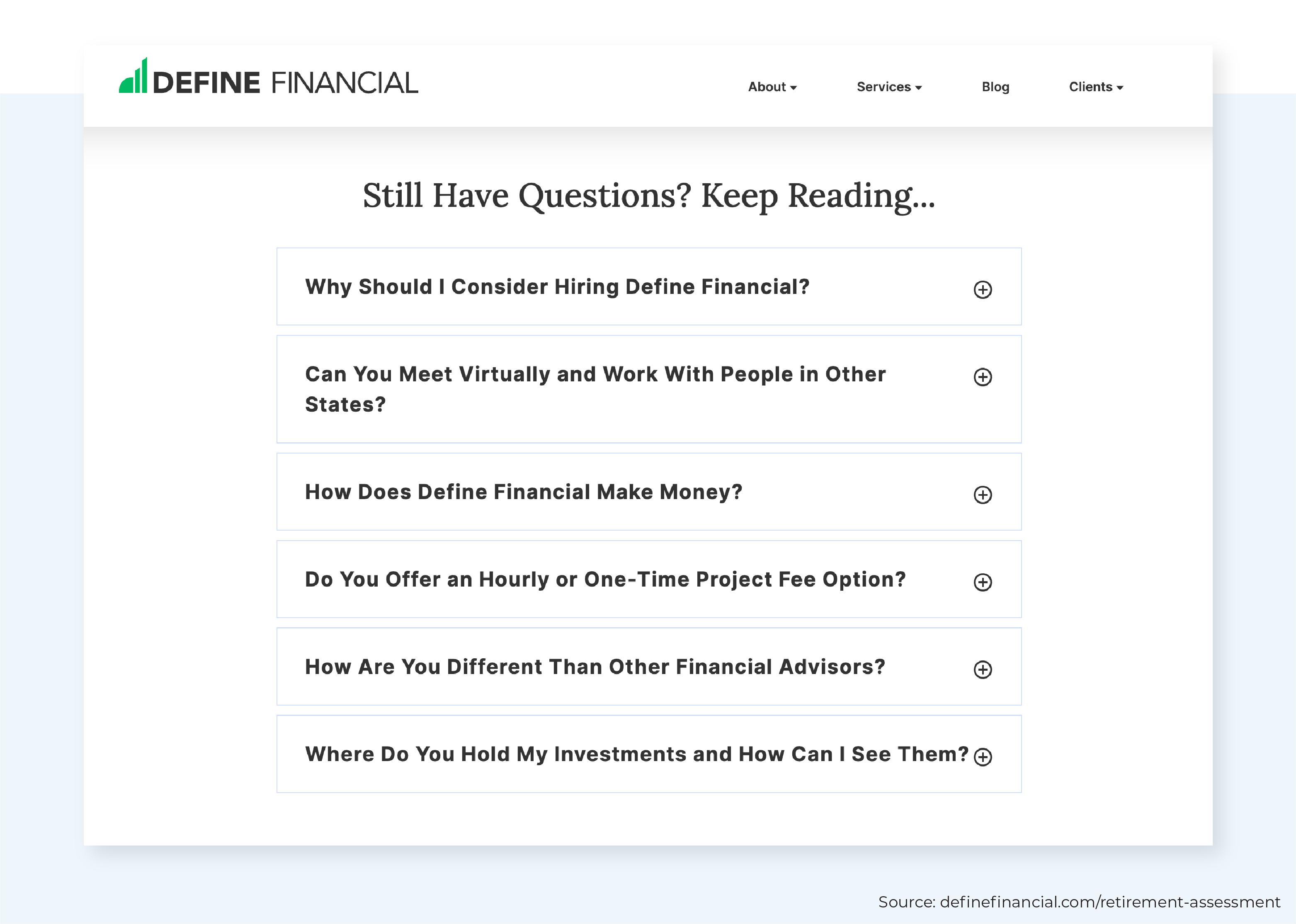 Define Financial Retirement Assessment