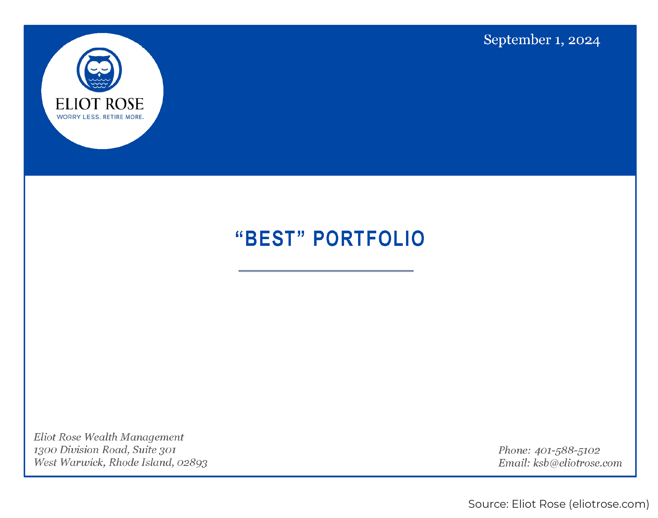 Eliot Rose Wealth Management Best Portfolio Presentation