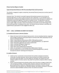 Private Fund Checklist Thumbnail